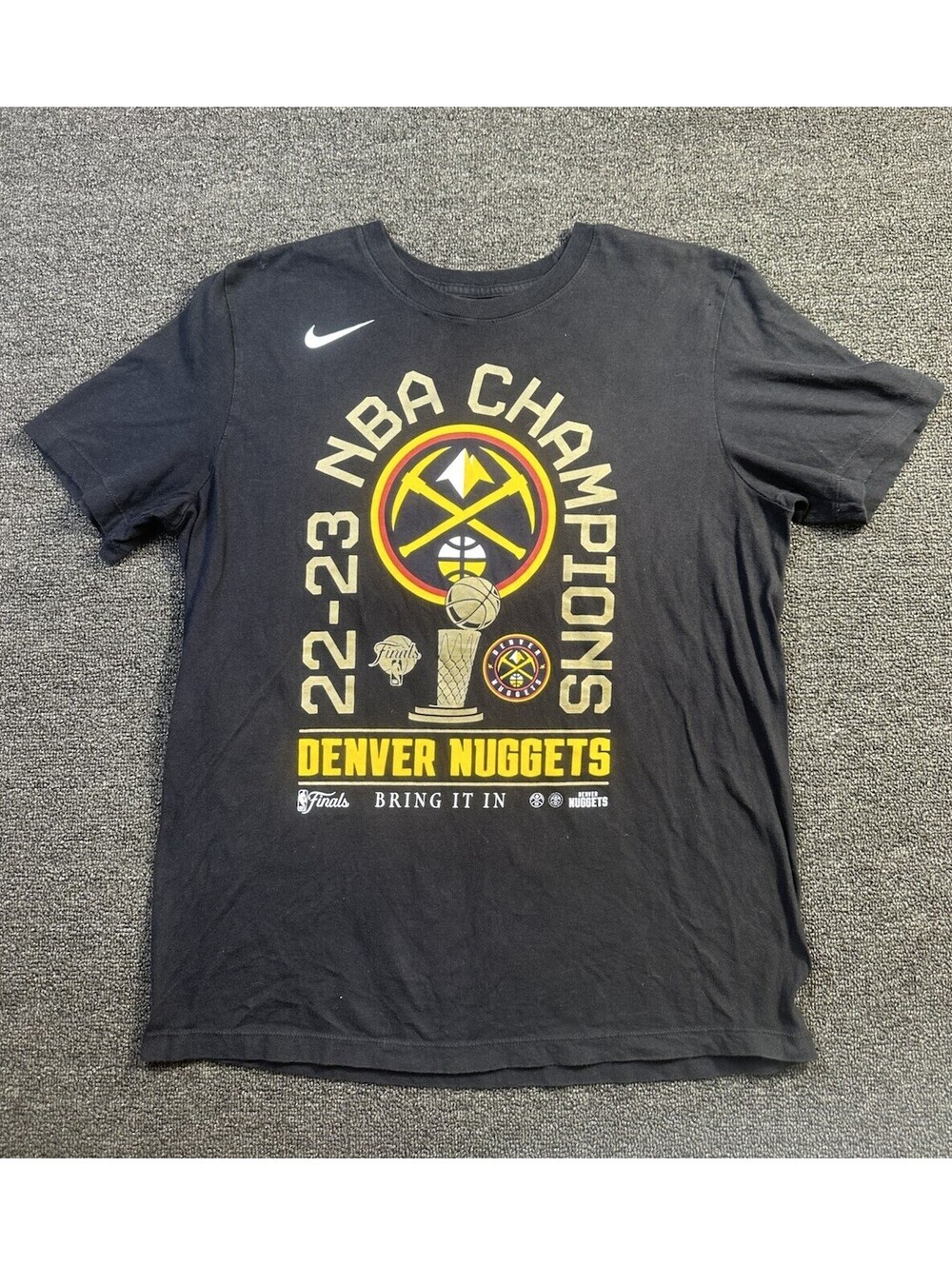 Nike Denver Nuggets 22-23 Championship Mens Shirt Size L
